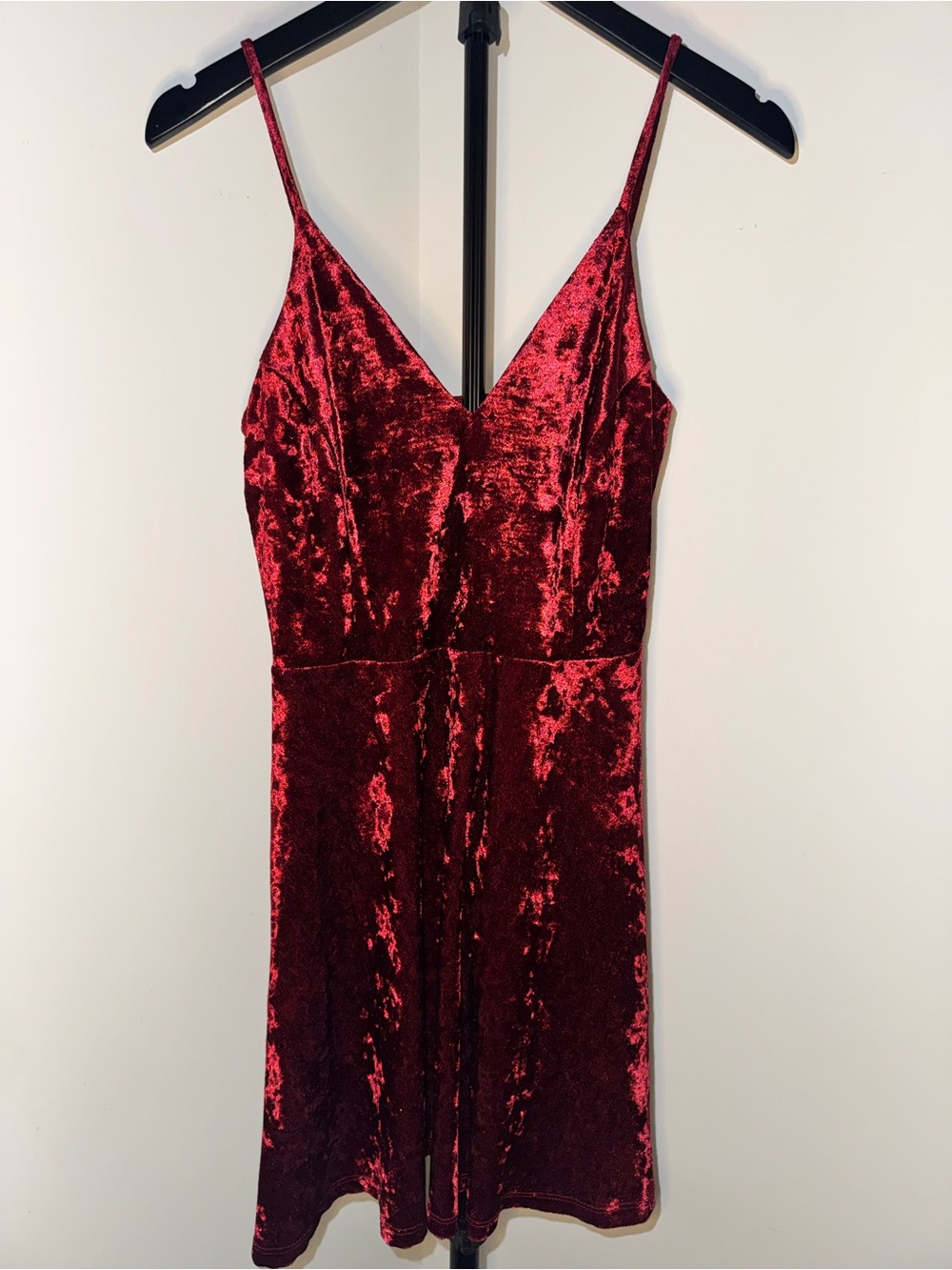 Charlotte Russe Crimson Velvet Mini Dress